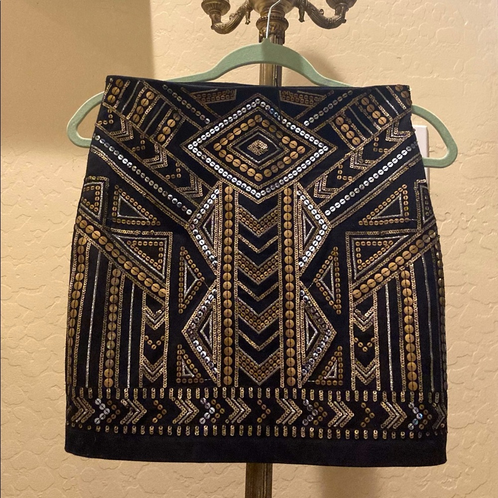 Express sequins detail mini skirt